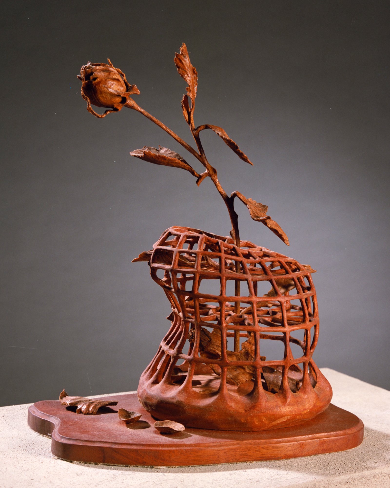 Fight for Life — handcrafted wood sculpture by Boris Khechoyan