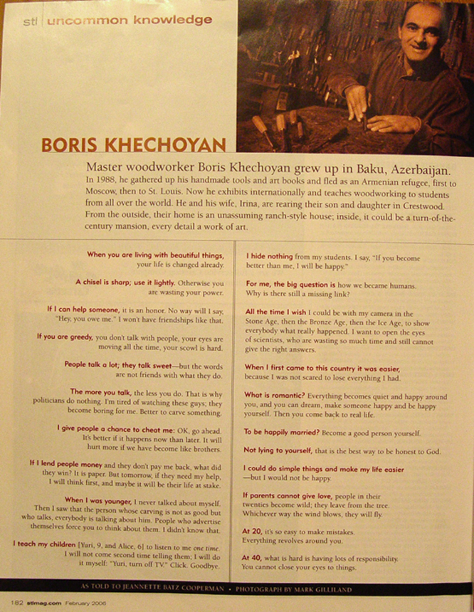 Boris Khechoyan — STL Magazine 2006